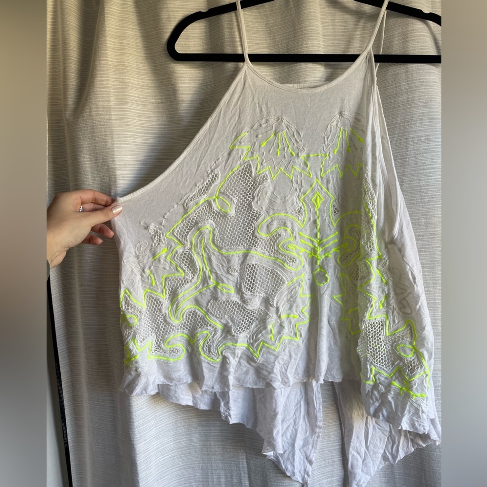 Free People tank with floral pattern